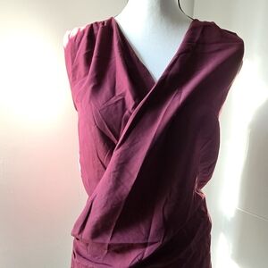 Elegant Burgundy Wrap Dress